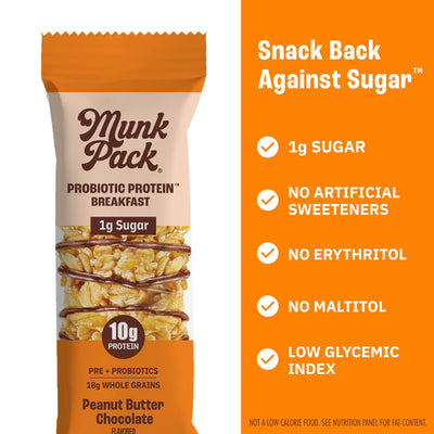 Peanut Butter Chocolate Probiotic Protein™ Breakfast Bar, 12-Count
