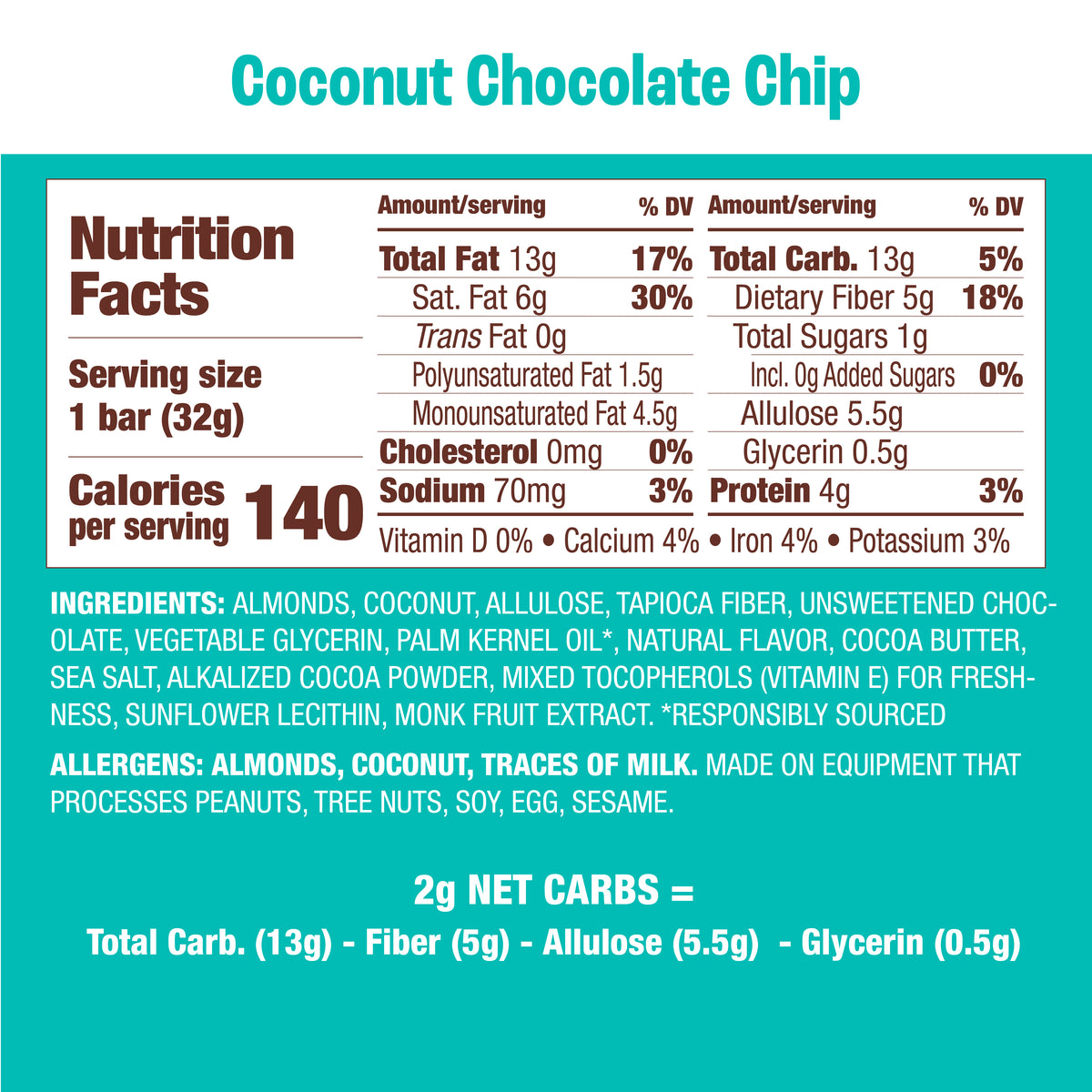 Coconut Chocolate Chip Granola Bar, 24-Count
