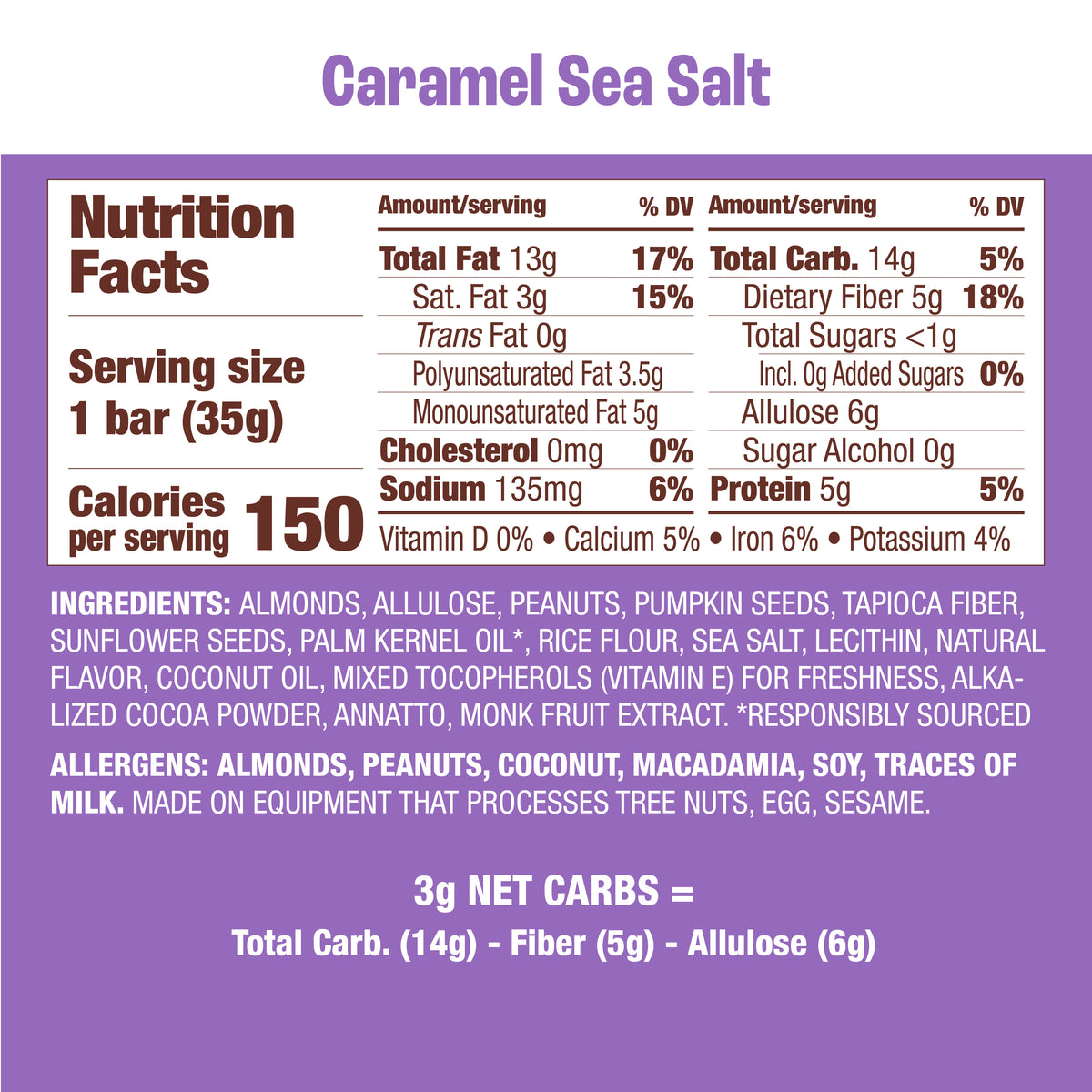 Caramel Sea Salt Nut & Seed Bar, 24-Count