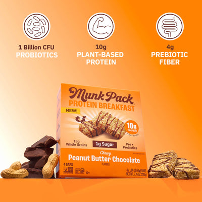 Peanut Butter Chocolate Probiotic Protein™ Breakfast Bar, 12-Count