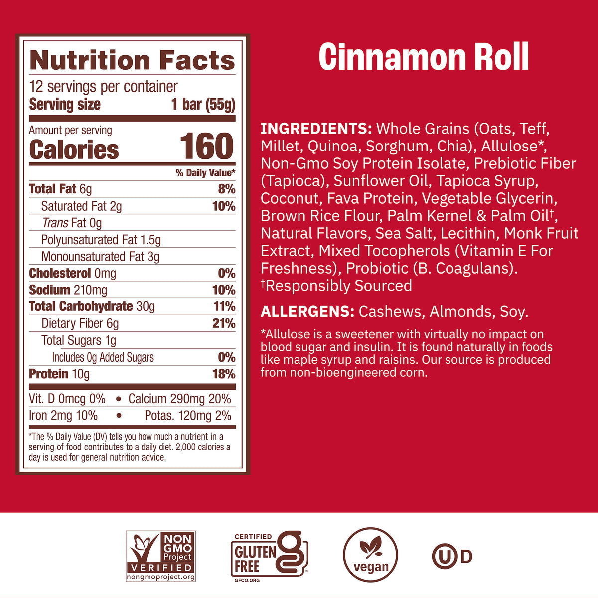 Cinnamon Roll Probiotic Protein™ Breakfast Bar, 12-Count