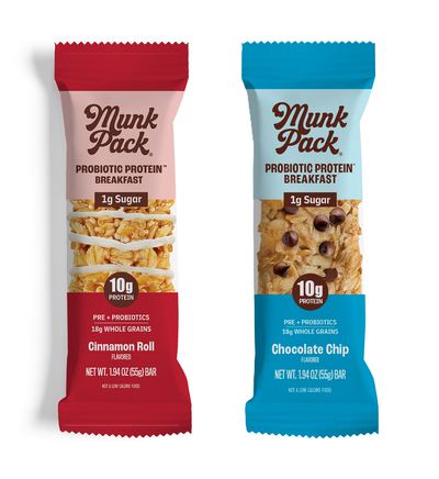 Probiotic Protein™ Breakfast Bar Chocolate Chip and Cinnamon Roll - 4pk Sampler