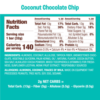 Coconut Chocolate Chip Granola Bar, 12-Count