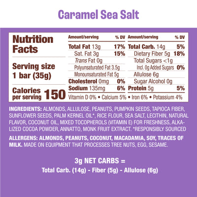 Caramel Sea Salt Nut & Seed Bar, 12-Count