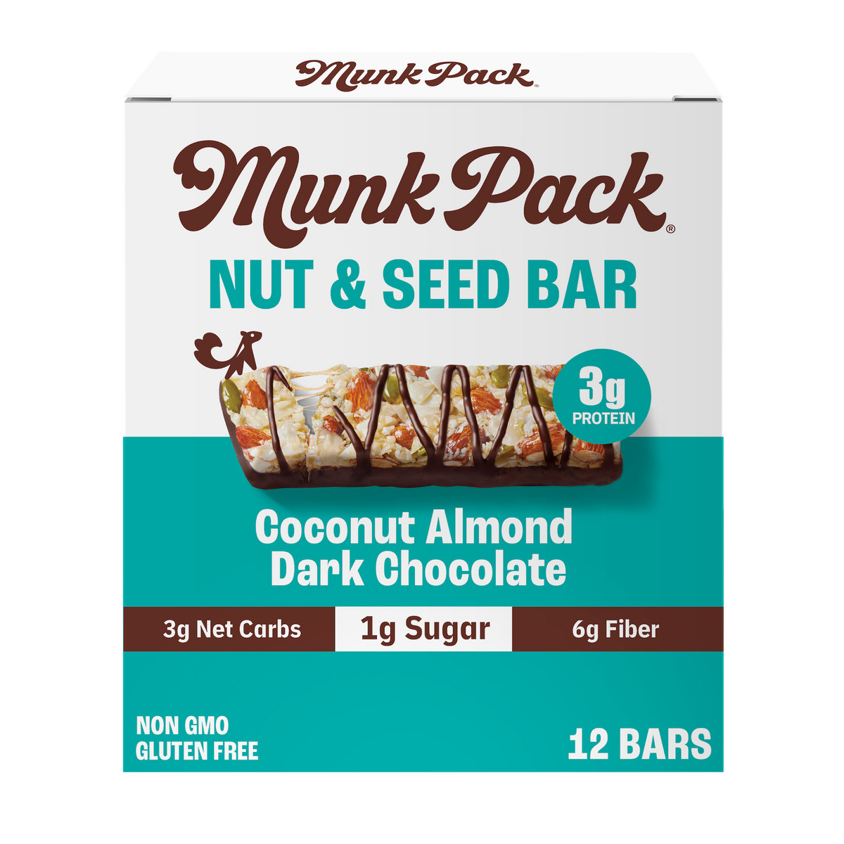 Coconut Almond Dark Chocolate Nut & Seed Bar, 12-Count