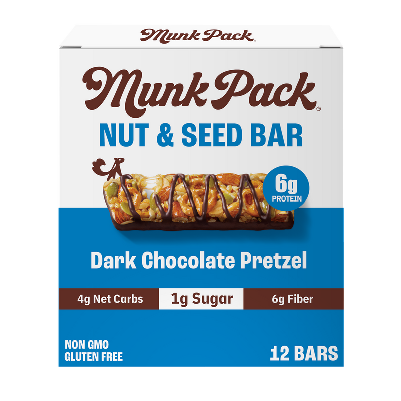 Dark Chocolate Pretzel Nut & Seed Bar, 12-Count