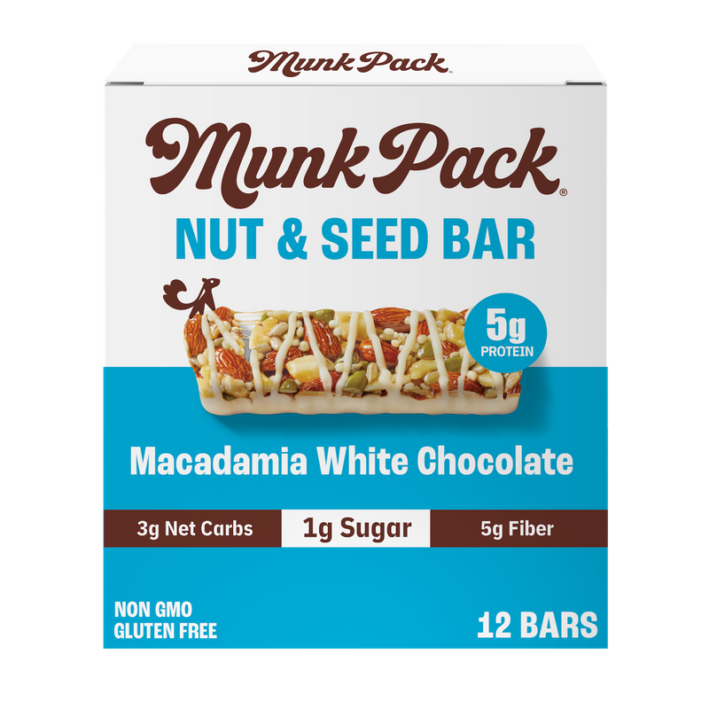 Macadamia White Chocolate Nut & Seed Bar, 12-Count