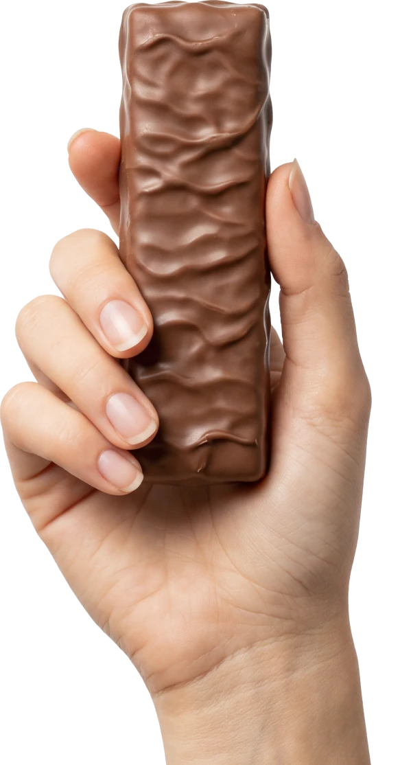 Hand holding a Munk Pack Probiotic Protein Bar
