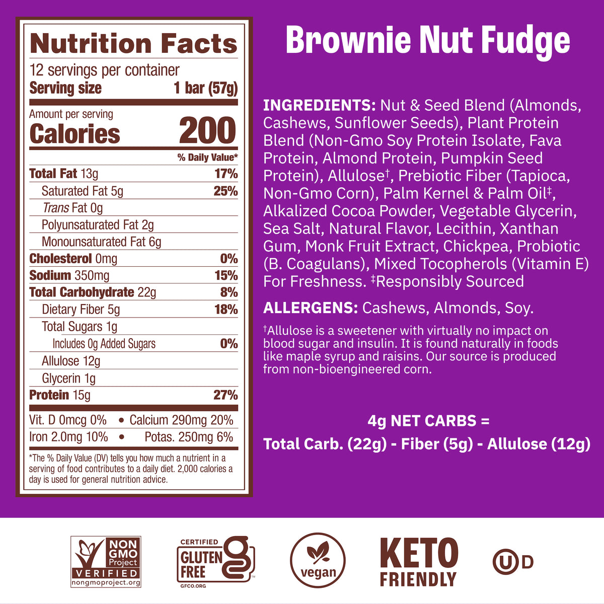 Brownie Nut Fudge Probiotic Protein™ Bar, 12-Count